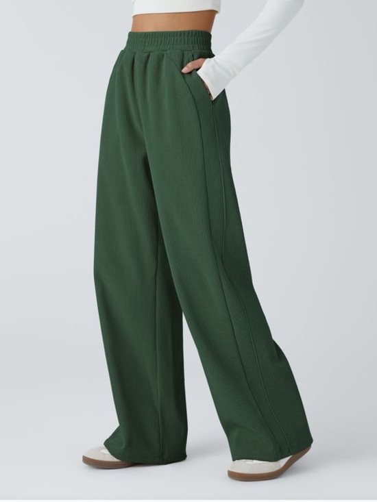 HALARA Pants - Halara Pants - High Waisted Pocket Straight Leg Baggy Mop Corduroy Casual